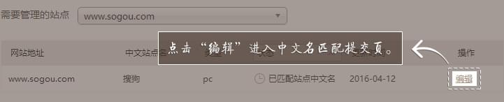 搜狗搜索引擎中文站點(diǎn)名稱匹配申請(qǐng)教程 搜狗搜索引擎中文站點(diǎn)名稱匹配申請(qǐng)教程